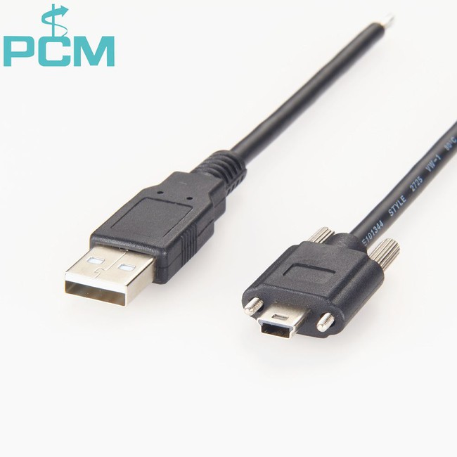 USB 2.0 Type-A To Mini-B Cable with Screw Lock we are a manufacturer of USB 2.0 Type-A To Mini-B Cable with Screw Lock