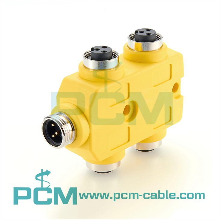 MPIS صغير التغيير، 3 أقطاب أنثى، 4 منافذ، مع موصل ذكر 3 أقطاب