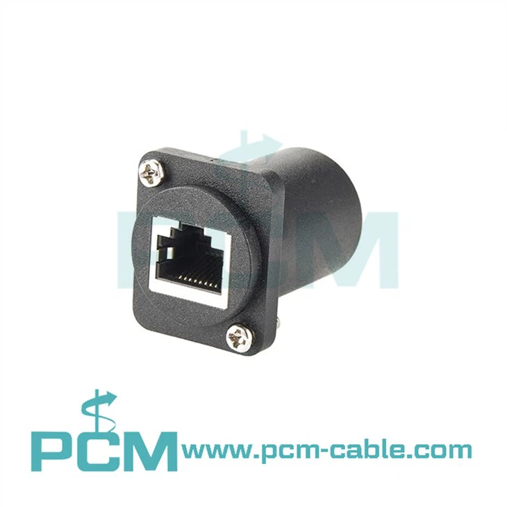 حامل لوحة RJ45 أنثى على شكل D مع شفة
