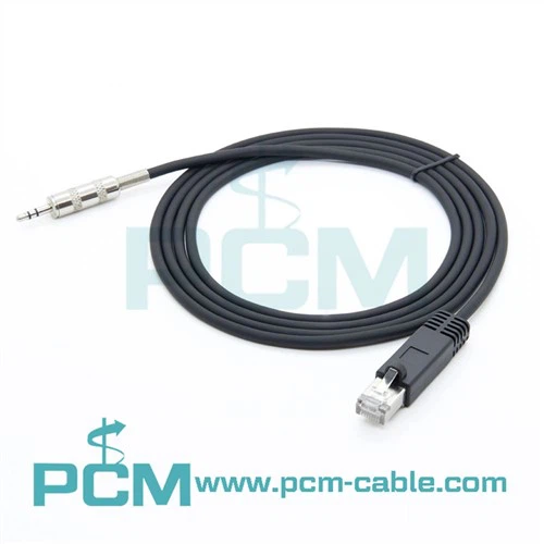 كابل محول RJ45 إلى ستيريو 3.5 ملم غير متوازن