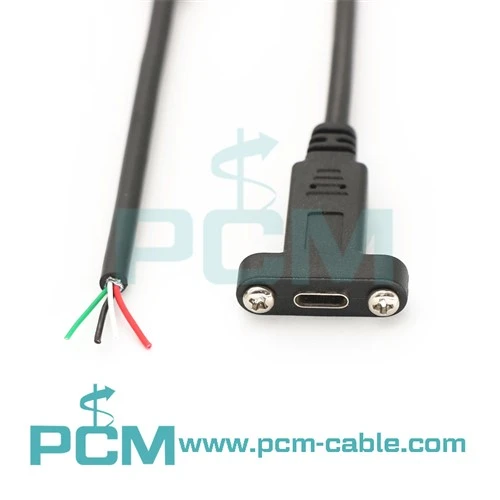 كابل تثبيت على اللوحة USB C إلى Micro B ذكر