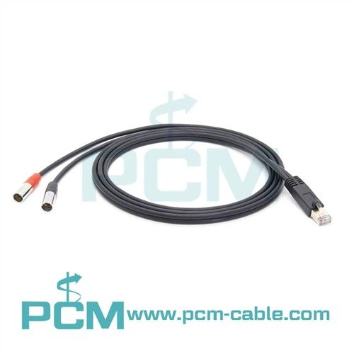 RJ45 ذكر إلى كابل ذكر XLR مزدوج صغير