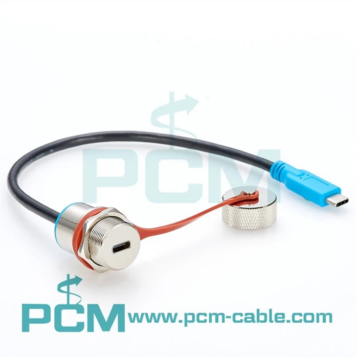 Waterproof USB-C Male to Female Extention Cable