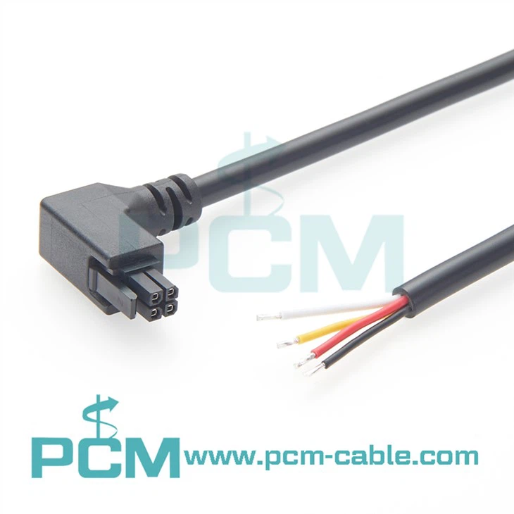 4 pin Micro-Fit vertical exit angled harness for control panel compact electrical cabinet internal power wiring