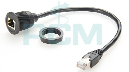 22mm RJ45 Round Panel Mount Connector Cable 22mm RJ45 Round Panel Mount Connector Cable