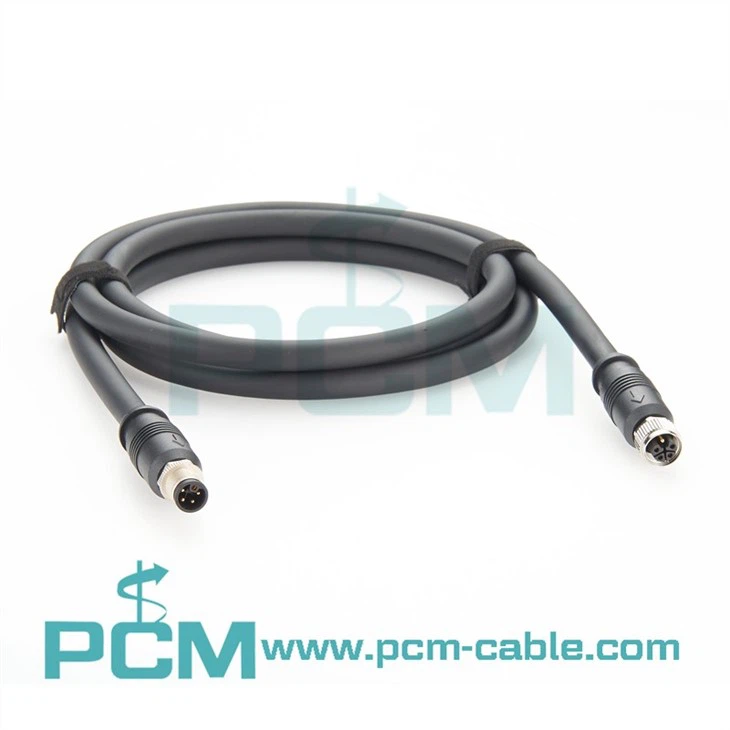 Reliable M12 L Code Male to Female Cable for Robotics and Control Systems