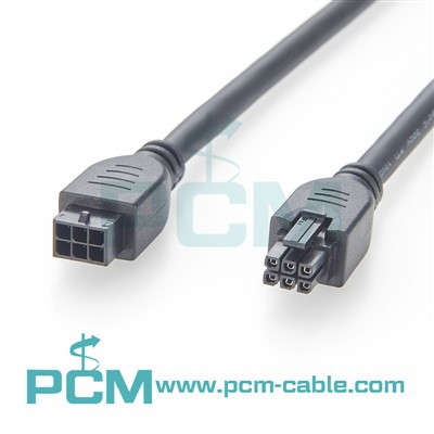 Micro-Fit 3.0 تجميع الكابلات 6 دبوس ذكر إلى أنثى