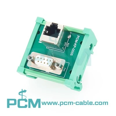 DIN وحدة واجهة السكك الحديدية RJ45 DB9 أنثى محول لوحة القطع